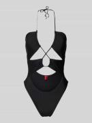 HUGO Badeanzug mit Cut Outs Modell 'HAILEY' in Black, Größe S