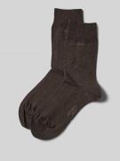 camano Socken im unifarbenen Design im 4er-Pack in Dunkelbraun Melange...