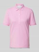 Brax Poloshirt in unifarbenem Design Modell 'CLEO' in Rosa, Größe 38