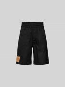 ISNURH Shorts mit elastischem Bund in Black, Größe S