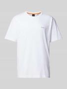 BOSS Orange T-Shirt mit Label-Print Modell '' in Weiss, Größe M