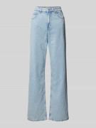 Jake*s Casual Jeans mit floralen Stitchings in Jeansblau, Größe 44