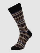 Falke Socken mit Streifenmuster Modell 'MICROBLOCK SOCK' in Black, Grö...