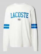 Lacoste Classic Fit Longsleeve mit Label-Print in Offwhite, Größe S