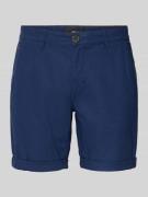 Blend Regular Fit Leinenshorts im unifarbenen Design in Dunkelblau, Gr...