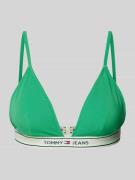 TOMMY HILFIGER Bikini-Oberteil mit elastischem Logo-Bund in Gruen, Grö...