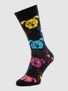 Happy Socks Socken mit Allover-Druck Modell 'DOG' in Black, Größe 36/4...