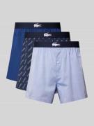 Lacoste Classic Fit Boxershorts im 3er-Pack in Blau, Größe S