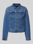 Pieces Jeansjacke mit Brusttaschen in Jeansblau, Größe S