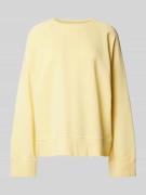 Jake*s Casual Sweatshirt mit Raglanärmeln in Pastellgelb, Größe M