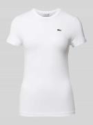 Lacoste Sport Slim Fit T-Shirt mit Logo-Detail in Weiss, Größe 34