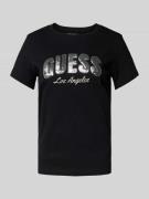 Guess T-Shirt mit Paillettenbesatz Modell 'SEQUINS' in Black, Größe XS