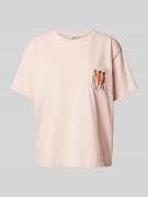 Oilily Oversized T-Shirt mit Motiv-Stitching Modell 'TUXEN' in Beige, ...