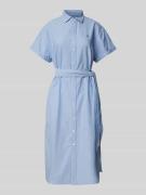Polo Ralph Lauren Hemdblusenkleid in Midilänge in Hellblau, Größe XS