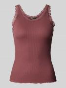 Only Tanktop in Ripp-Optik in Mauve, Größe XS