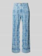 REVIEW Baggy Fit Jeans mit Knopf- und Reißverschluss in Blau, Größe 28