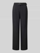 Christian Berg Woman Wide Leg Hose mit Stoffgürtel in Black, Größe 48