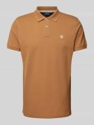 MCNEAL Poloshirt mit Label-Stitching in Cognac, Größe S