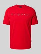 bugatti T-Shirt mit Logo-Print in Rot, Größe M