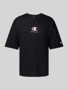 CHAMPION T-Shirt mit Logo-Stitching in Black, Größe XS