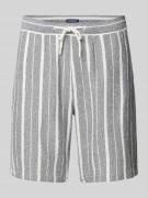 MCNEAL Shorts mit Streifenmuster in Dunkelblau, Größe S