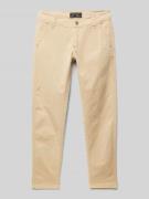 Blue Effect Skinny Fit Chino mit Label-Patch Modell 'NORMAL' in Sand, ...