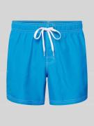 Sundek Regular Fit Badeshorts mit angedeutetem Eingriff in Royal, Größ...