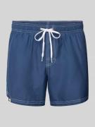 Sundek Regular Fit Badeshorts mit angedeutetem Eingriff in Marine, Grö...