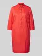 Betty Barclay Knielanges Hemdblusenkleid mit 1/2-Arm in Rot, Größe 38