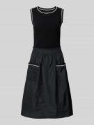 Marc Cain Knielanges Kleid mit Eingrifftaschen in Black, Größe 34