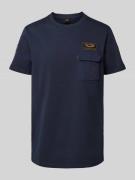 PME Legend T-Shirt mit Brusttasche in Marine, Größe S