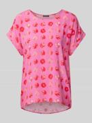 Montego Blusenshirt mit Allover-Print in Pink, Größe 36