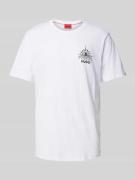 HUGO T-Shirt mit Label-Print Modell 'Dedico' in Weiss, Größe S