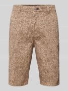 JOOP! Jeans Regular Fit Bermudas mit Allover-Print Modell 'Rudo' in Mi...