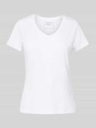 Guess T-Shirt mit Label-Stitching in Weiss, Größe XS