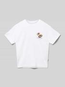 Jack & Jones T-Shirt mit Motiv-Print Modell 'TAMPA' in Weiss, Größe 14...