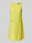 Luisa Cerano Knielanges Kleid mit Strukturmuster in Gelb, Größe 38