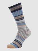 Burlington Socken mit Streifenmuster in Beige, Größe 46/50
