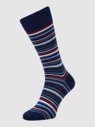 Falke Socken mit Streifenmuster Modell 'MICROBLOCK SOCK' in Marine, Gr...