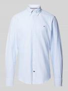 Tommy Hilfiger Regular Fit Business-Hemd mit Logo-Stitching in Bleu, G...