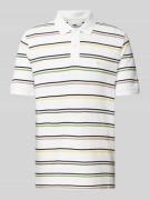 Fynch-Hatton Regular Fit Poloshirt mit Streifenmuster in Weiss, Größe ...