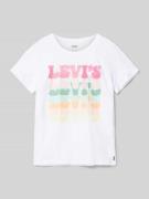 Levi’s® Kids T-Shirt mit Logo-Print Modell 'RETRO' in Weiss, Größe 140