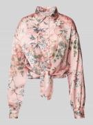 Guess Bluse mit Knotendetail Modell 'BOWED JUN' in Rosa, Größe M