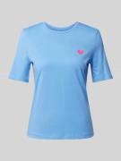 Montego T-Shirt mit Motiv-Stitching in Blau, Größe XS