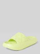 Only Sandalette mit Steppnähten Modell 'MAVE' in Neon Gelb, Größe 36
