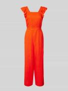 YAS Jumpsuit mit Rüschen Modell 'YASISMA' in Orange, Größe S