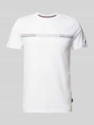 Tommy Hilfiger T-Shirt mit Label-Print in Weiss, Größe S