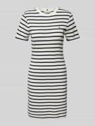 Tommy Hilfiger Slim Fit T-Shirt-Kleid mit Streifenmuster in Offwhite, ...