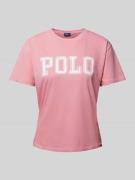 Polo Ralph Lauren T-Shirt mit Label-Print in Pink, Größe XS