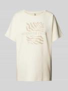 Soyaconcept T-Shirt mit Motiv-Print Modell 'Banu' in Beige, Größe XS